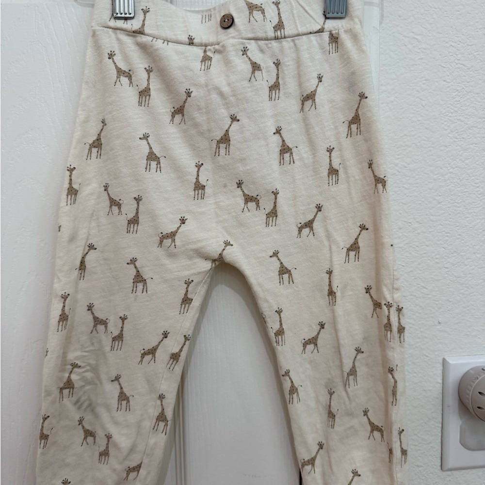 Rylee + Cru Cream Giraffe Print Kids Bottoms